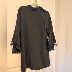 Zara shift dress with lace detail on sleeve. NWT